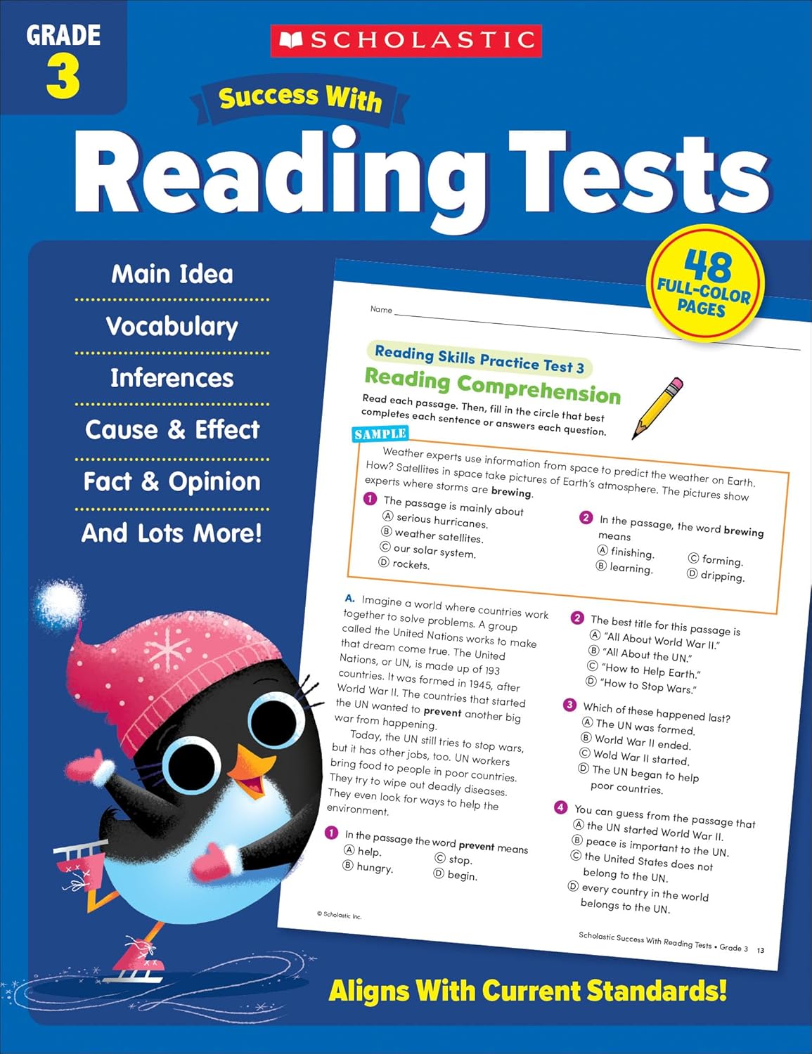 Scholastic Success with Reading Tests Grade 3 Workbook-0