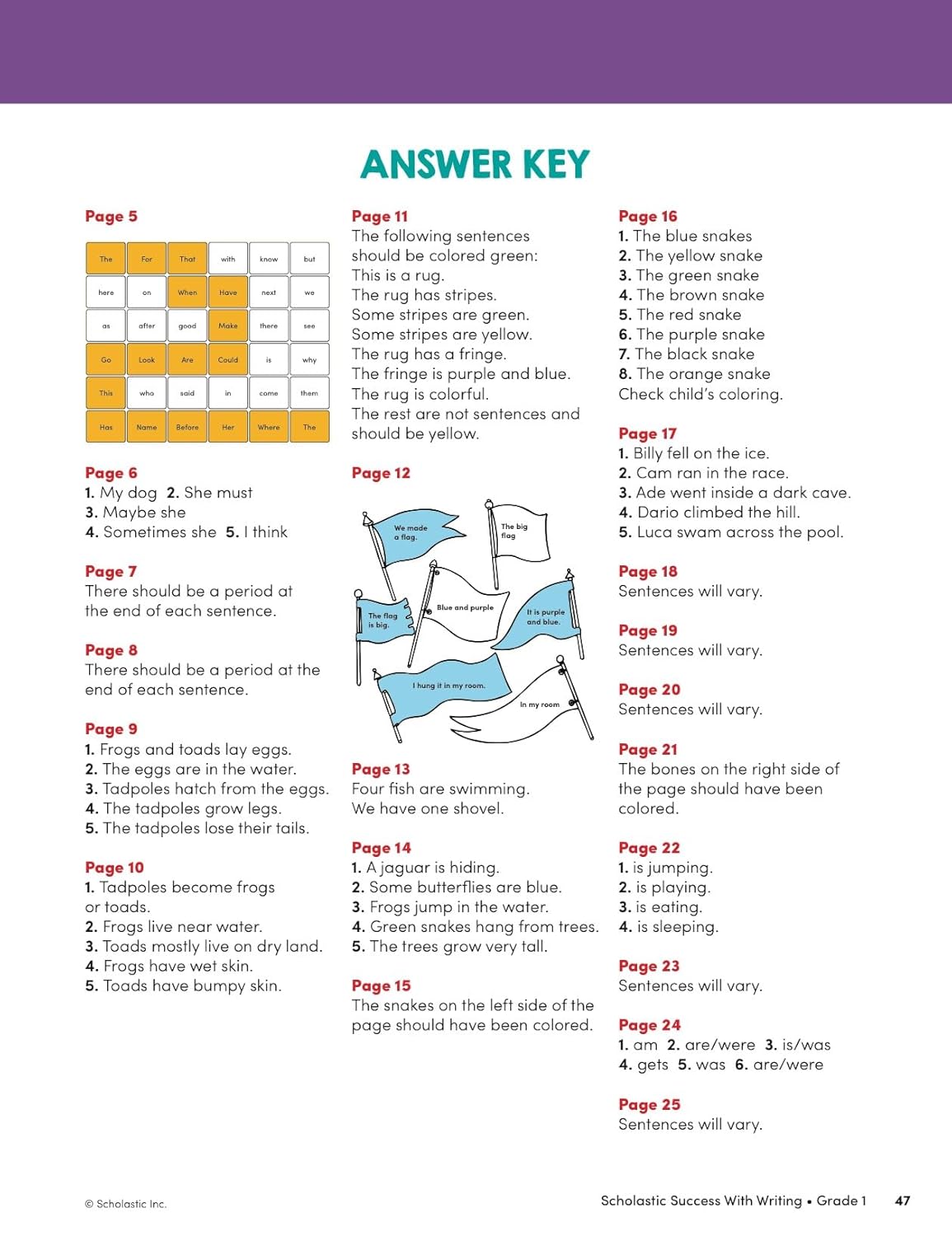 Scholastic Success with Writing Grade 1 Workbook-12