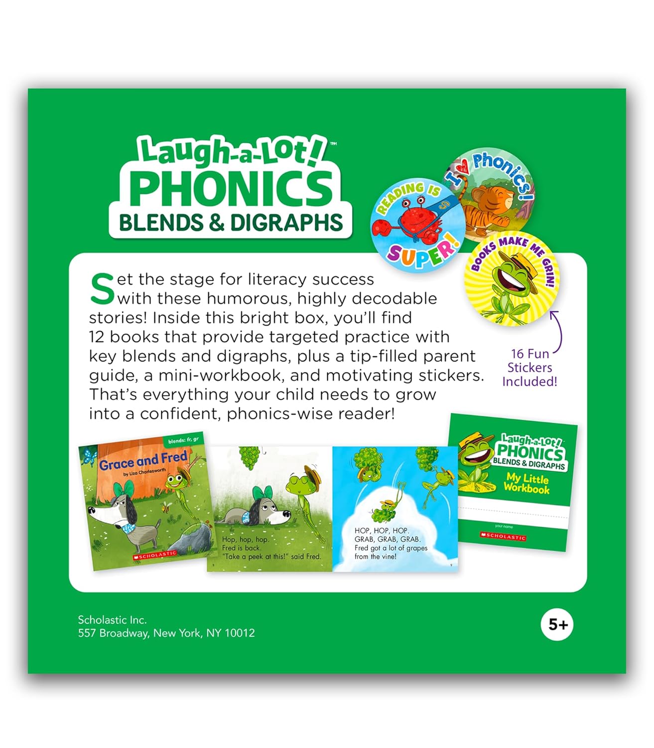 Scholastic Laugh-A-Lot Phonics: Blends & Digraphs (Parent Pack) Boxed Set, Paperback, 12 per Pack (SC-736582)-1