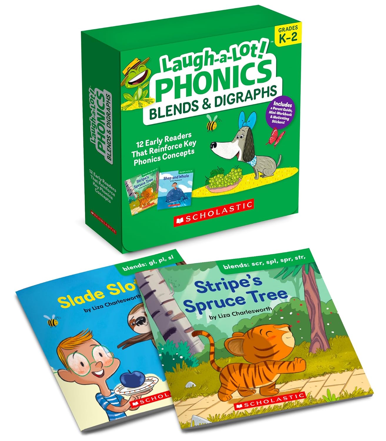 Scholastic Laugh-A-Lot Phonics: Blends & Digraphs (Parent Pack) Boxed Set, Paperback, 12 per Pack (SC-736582)-2