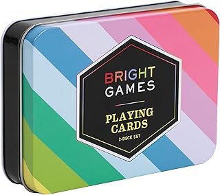 Chronicle Books Bright Games 2-Deck Set of Playing Cards, Bright Colors