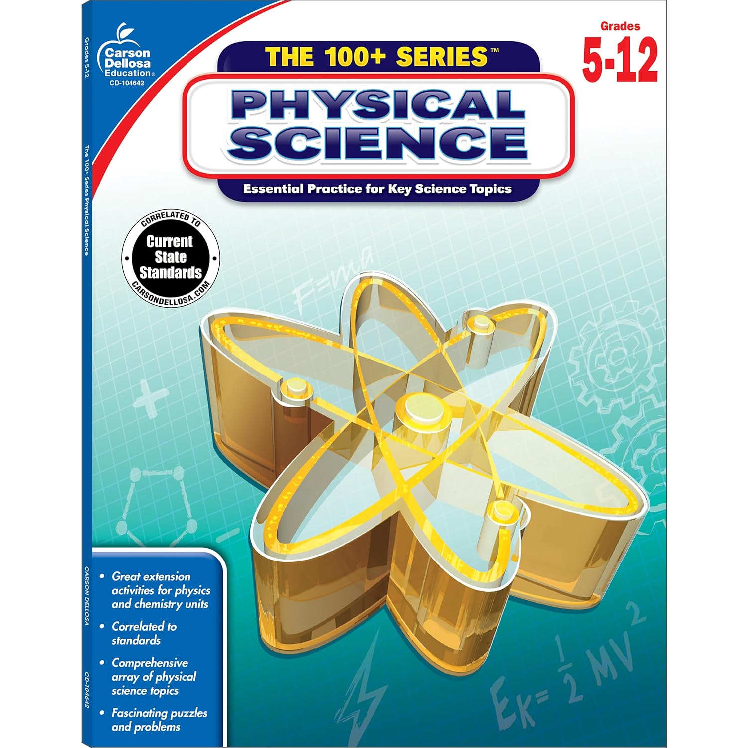 Carson Dellosa | The 100 Series: Physical Science Workbook | Grades 5-12, Science, 128pgs (Volume 14)-0