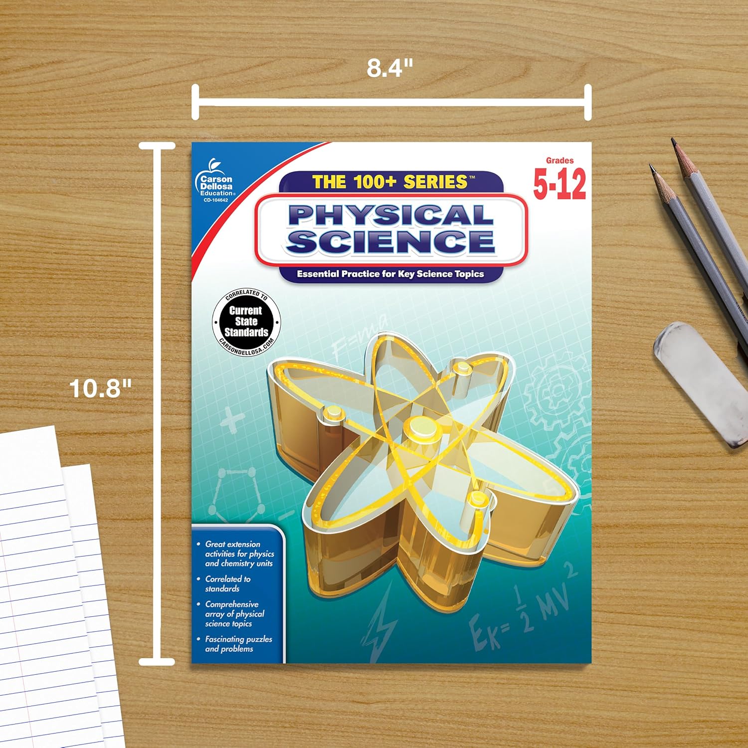 Carson Dellosa | The 100 Series: Physical Science Workbook | Grades 5-12, Science, 128pgs (Volume 14)-5