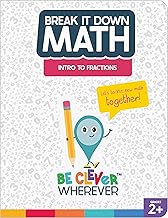 Carson Dellosa Break It Down Grades 2-4 Intro to Fractions Math Reference Book, 2nd, 3rd, 4th Grade Math Guide to Understanding Decomposing Fractions, Unit & Equivalent Fractions, Grades 2-4 Math Book