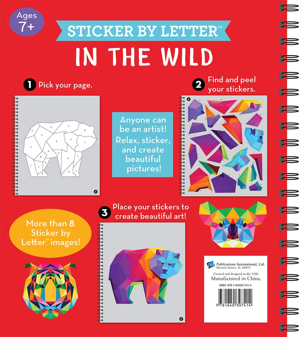 Brain Games - Sticker by Letter: In the Wild (Sticker Puzzles - Kids Activity Book)-1