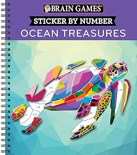 Brain Games - Sticker by Number: Ocean Treasures