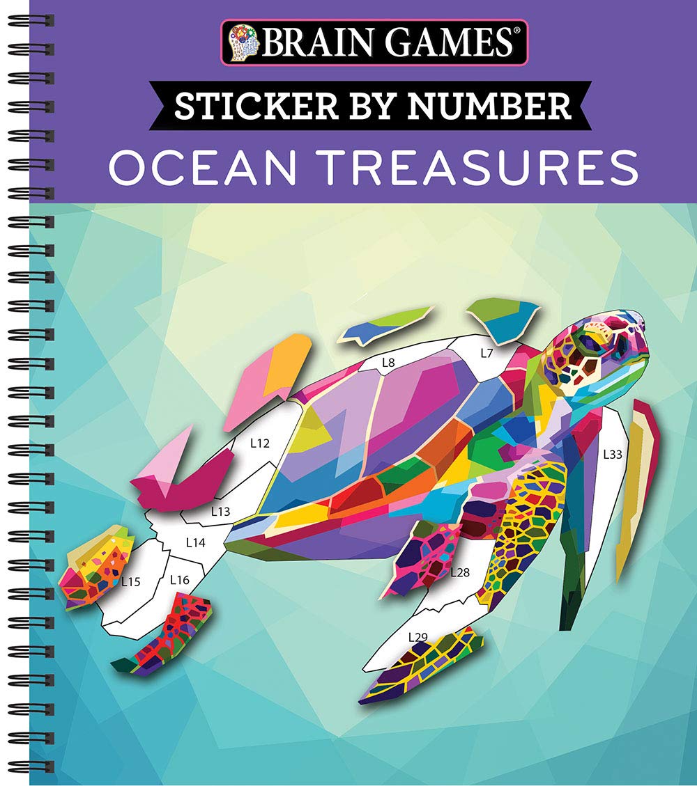 Brain Games - Sticker by Number: Ocean Treasures-0