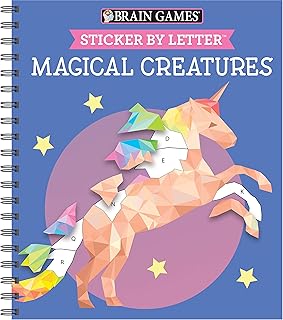 Brain Games - Sticker by Letter: Magical Creatures (Sticker Puzzles - Kids Activity Book)