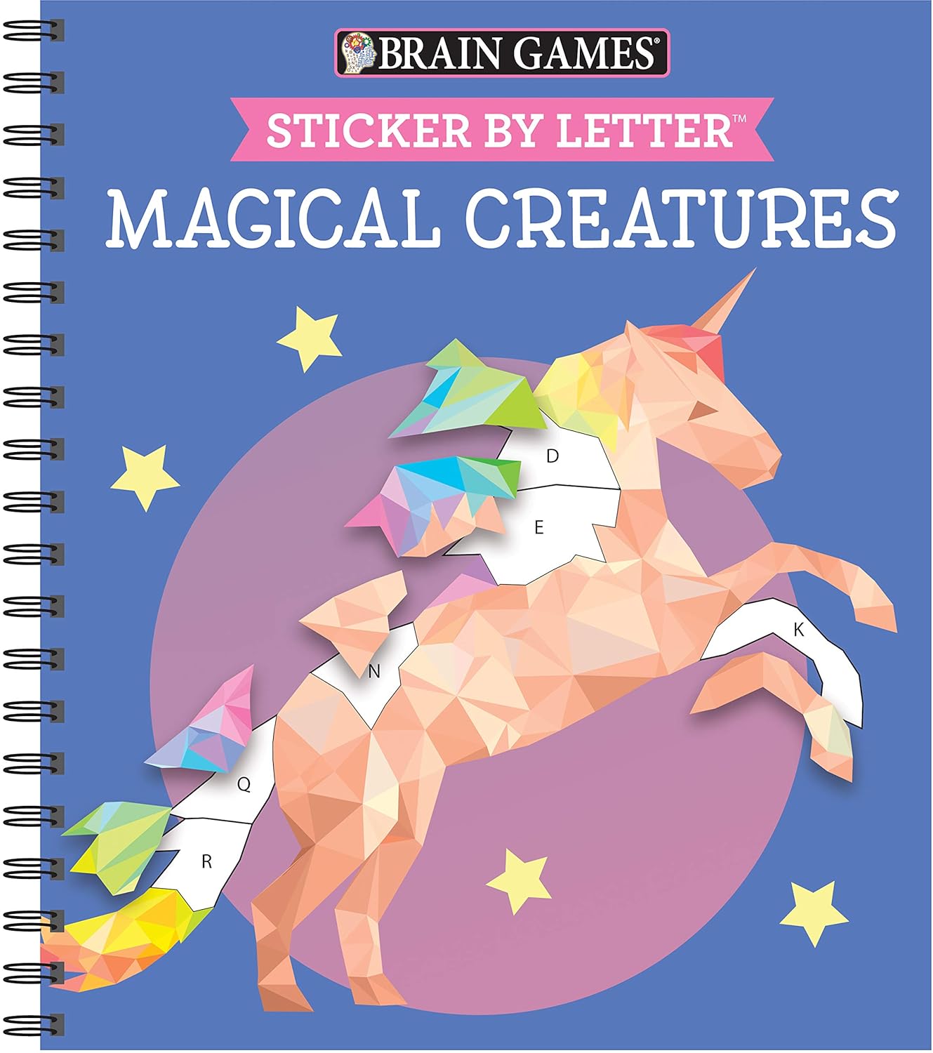 Brain Games - Sticker by Letter: Magical Creatures (Sticker Puzzles - Kids Activity Book)-0