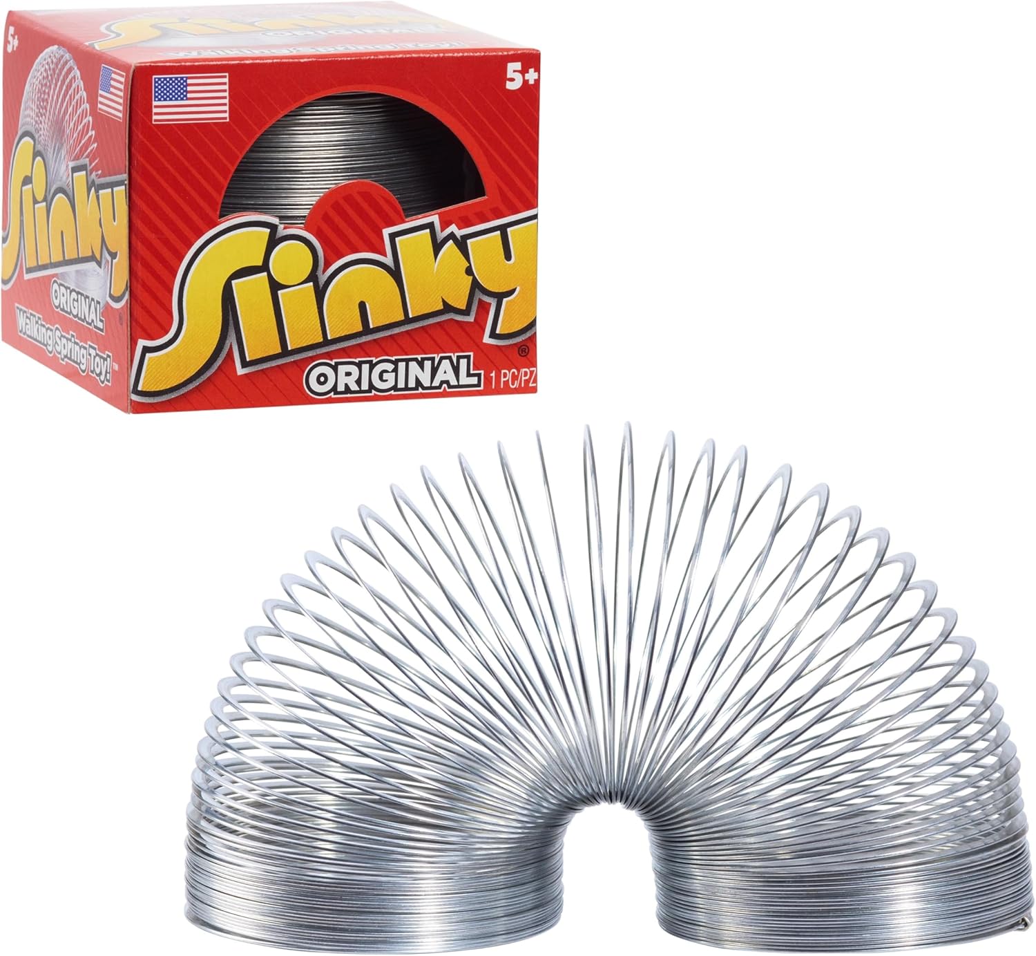 The Original Slinky Walking Spring Toy, 2.75-inch Diameter Metal Slinky, Fidget Toys, Kids Toys for Ages 5 Up by Just Play-0