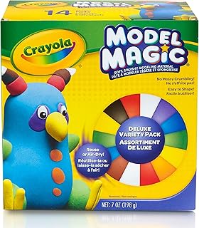 Crayola Model Magic Deluxe Variety Pack (14 Packs), Kids Air Dry Clay, Modeling Clay Alternative, Kids Craft Supplies, 7oz