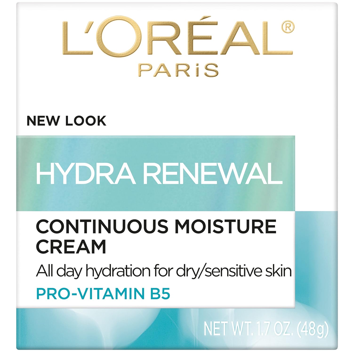 L'Oreal Paris Skincare Hydra-Renewal Face Moisturizer with Pro-Vitamin B5 for Dry Sensitive Skin, All-Day Hydration, 1.7 Oz-1