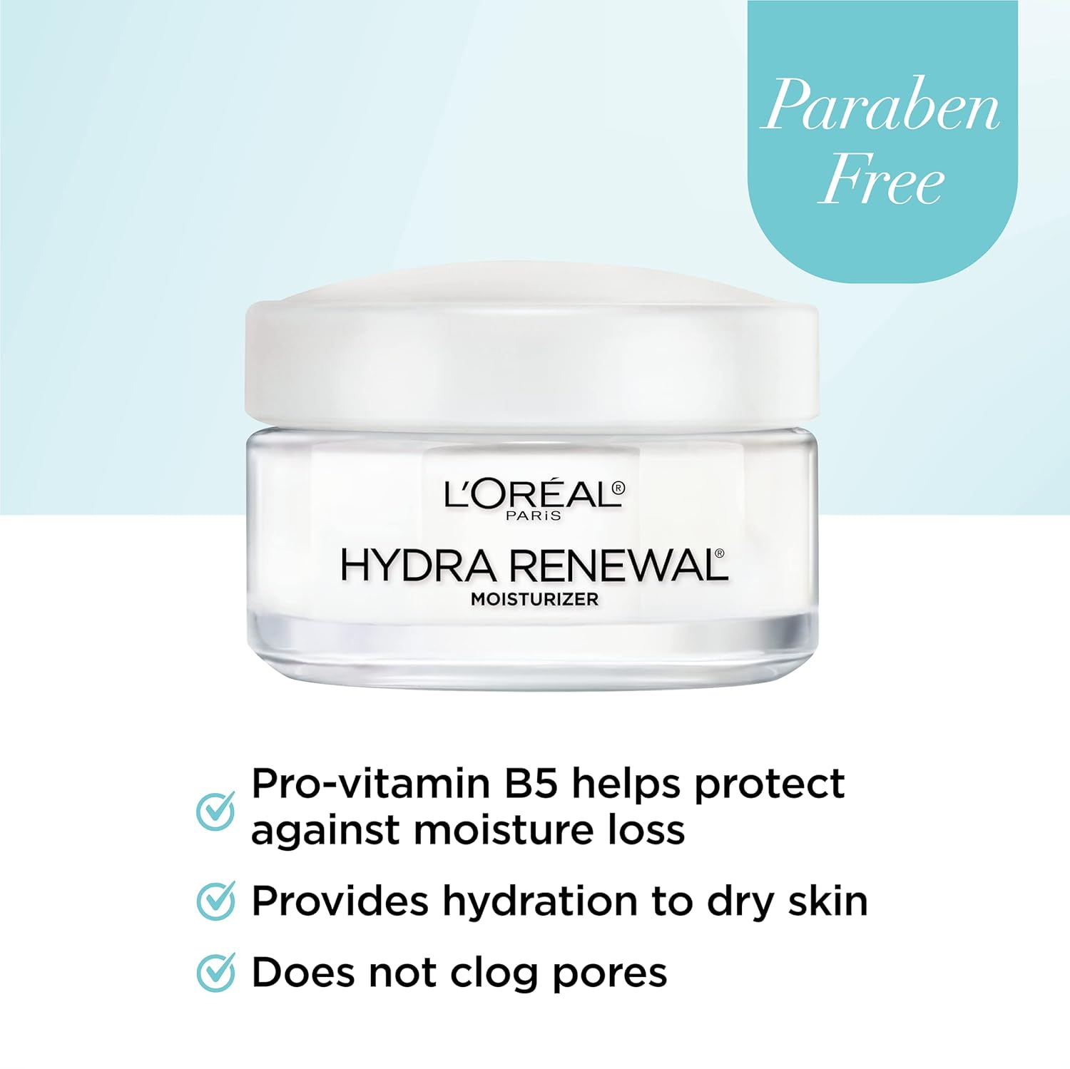 L'Oreal Paris Skincare Hydra-Renewal Face Moisturizer with Pro-Vitamin B5 for Dry Sensitive Skin, All-Day Hydration, 1.7 Oz-3