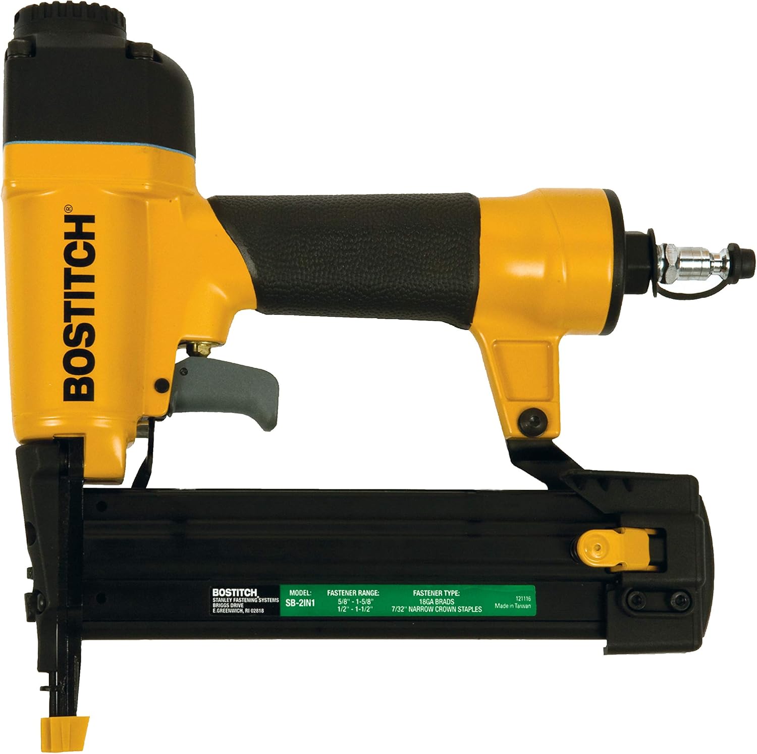 BOSTITCH Brad Nailer 18 Gauge/Narrow Crown Stapler, 2-in-1 (SB-2IN1)-0