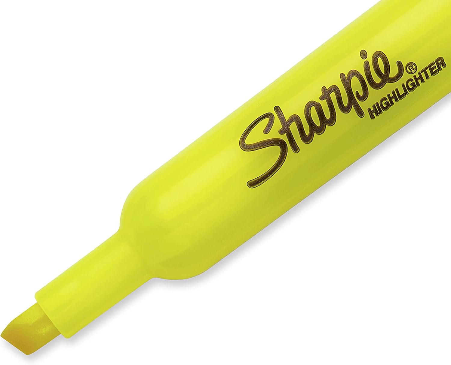 Sharpie Tank Highlighters, Chisel Tip, Fluorescent Yellow, 12 Count-2