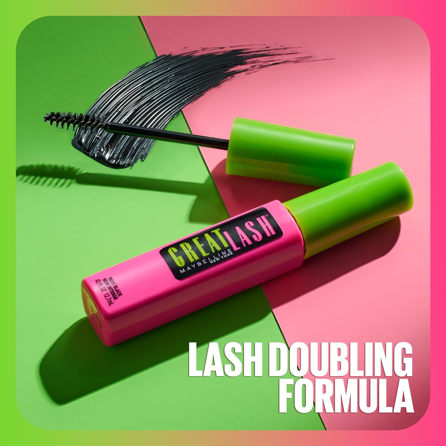 Maybelline Great Lash Washable Mascara Makeup, Volumizing Lash-Doubling Formula That Conditions As It Thickens, Blackest Black, 1 Count-4