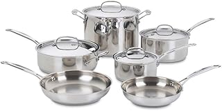 Cuisinart 77-10P1 10-Piece Chef's-Classic-Stainless Collection, Cookware Set