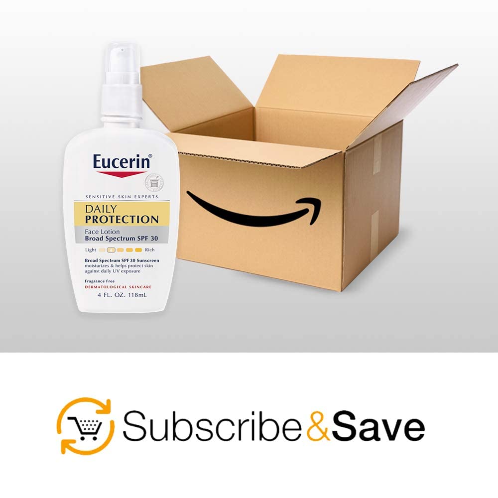 Eucerin Daily Protection Face Lotion, Broad Spectrum SPF 30 Sunscreen Lotion, Face Sunscreen Moisturizes and Helps Protect Sensitive, Dry Skin, Fragrance Free Lotion, 4 Fl Oz, Packaging May Vary-8