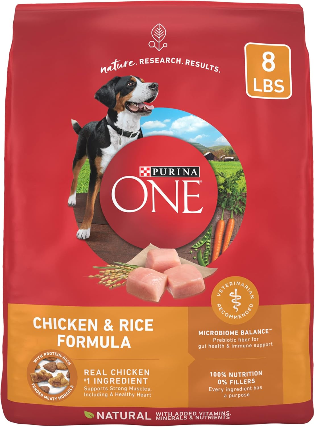 Purina ONE Chicken and Rice Formula Dry Dog Food - 8 lb. Bag-0