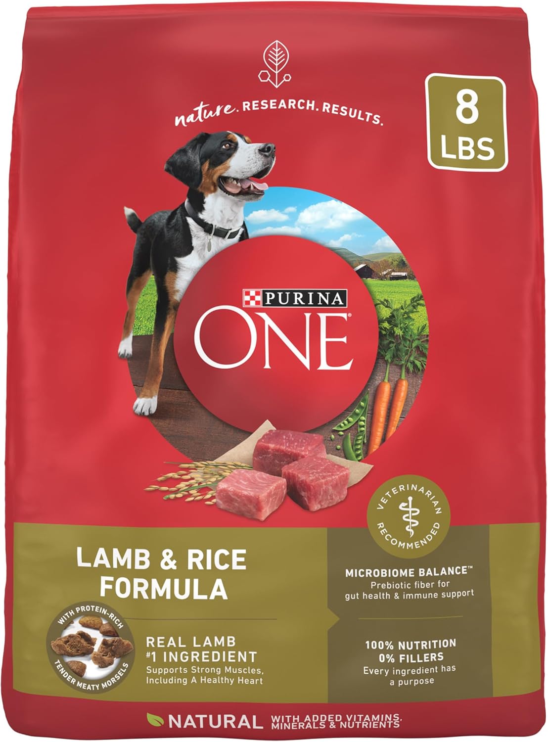 Purina ONE Dry Dog Food Lamb and Rice Formula - 8 lb. Bag-0