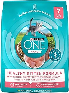 Purina ONE High Protein, Natural Dry Kitten Food, +Plus Healthy Kitten Formula - 7 lb. Bag