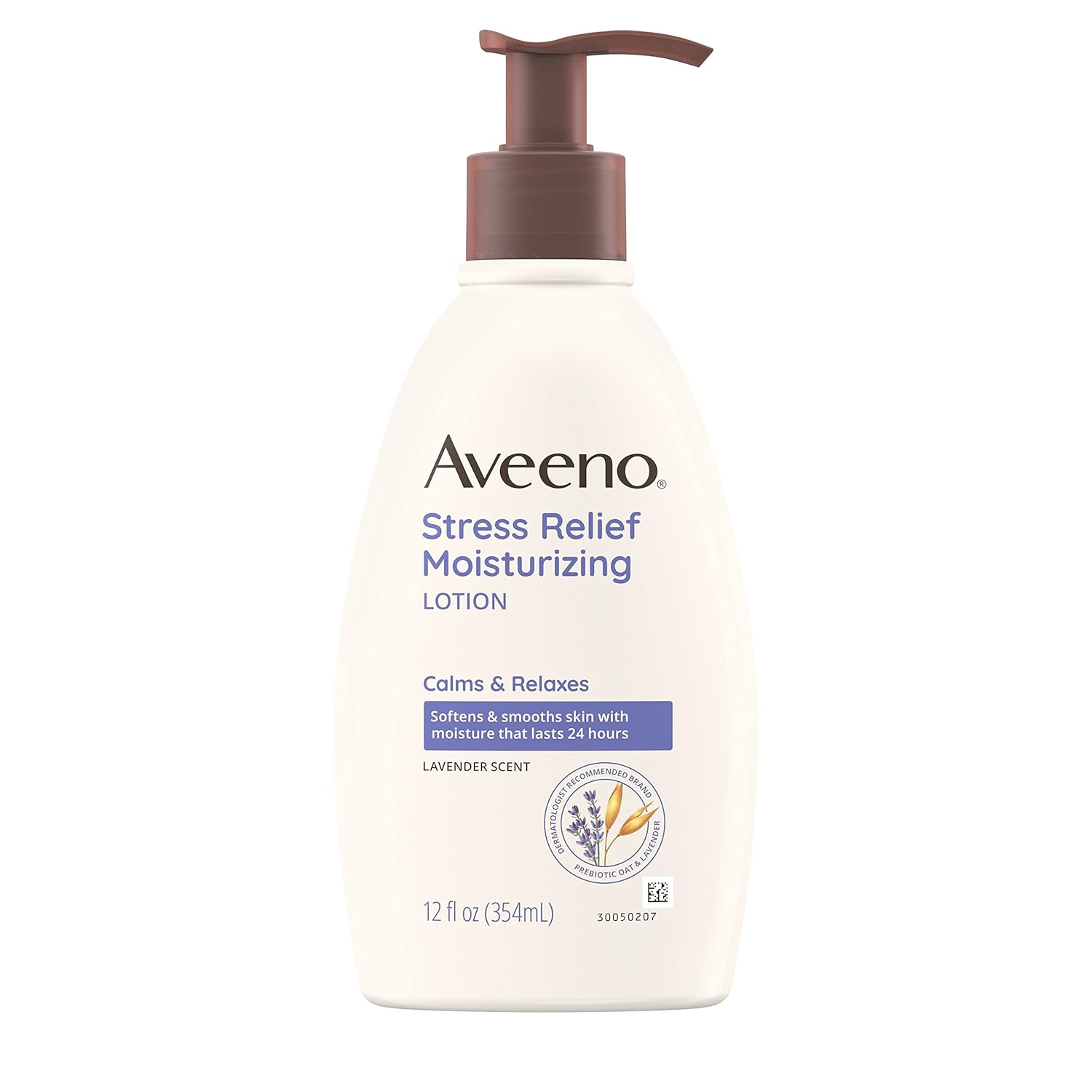 Aveeno Daily Stress Relief Body Lotion with Lavender Scent for Moisturizing , Natural Oatmeal to Calm & Relax, Non-Greasy, 12 fl. oz-0