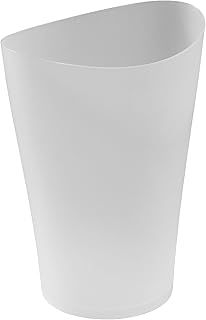 Rubbermaid Spa Works Vanity Wastebasket Bin, 9-Quart/2.25 Gallon, Clear, Small Plastic Garbage Trash Can, Pack of 1