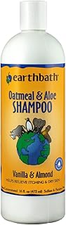 earthbath Oatmeal & Aloe Dog Shampoo - Oatmeal Shampoo for Dogs, Itchy, Dry Skin Relief, Dog Wash, Made in USA, Cruelty Free Pet Shampoos - Vanilla & Almond, 16 Oz (1 Pack)