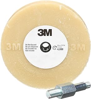 3M Stripe Off Wheel Adhesive Remover Eraser Wheel Removes Decals, Stripes, Vinyl, Tapes and Graphics 4” diameter x 5/8” thick 3/8-16 threaded mandrel 07498 Pack of 1