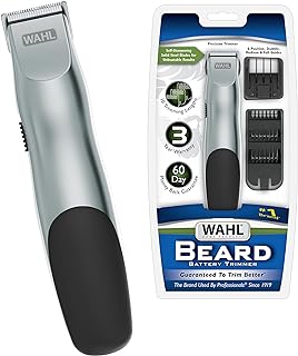 Wahl Groomsman Battery Operated Facial Hair Trimmer for Beard & Mustache Trimming Including Light Detailing and Body Grooming – Model 9906-717V