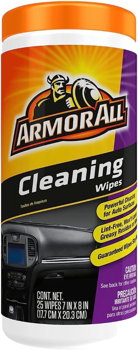 Armor All Car Interior Cleaner Wipes, Car Interior Cleaning Wipes for Dirt and Dust in Cars, Trucks and Motorcycles, 25 Count-0