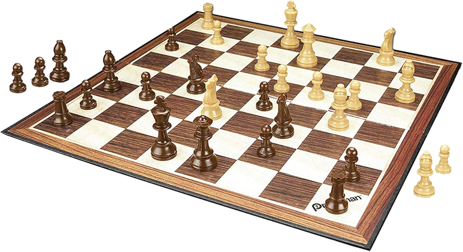 Family Classics Chess by Pressman - with Folding Board and Full Size Chess Pieces-3