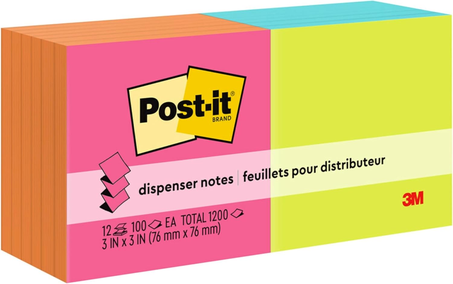 Post-it Pop-up Notes, 3x3 in, 12 Pads, America's #1 Favorite Sticky Notes, Poptimistic, Bright Colors, Clean Removal, Recyclable-9