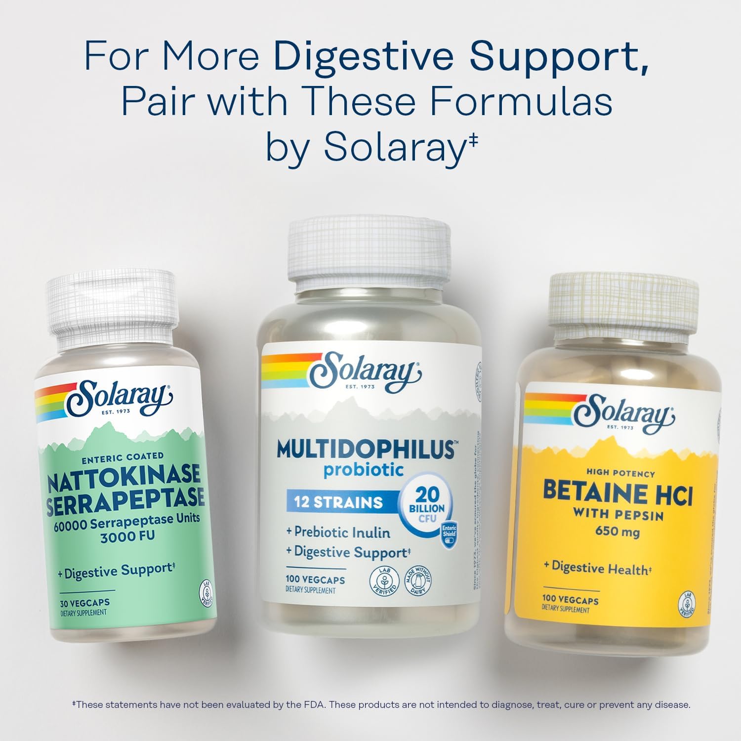 Solaray Nattokinase Serrapeptase Supplement - Enteric Coated - 3000 FU Nattokinase Supplement - Circulation, Cardiovascular, Sinus Support - Lab Verified, 60-Day Guarantee - 30 Servings, 30 VegCaps-5