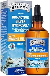 Sovereign Silver Immune Support - Colloidal Silver Mineral Supplement – Liquid Bio-Active Silver Hydrosol - 10ppm - 4oz (118mL) Dropper