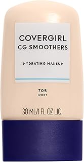 COVERGIRL Smoothers Hydrating Makeup Foundation, Natural Ivory, 1 Fl Oz, 1 Pack ,Hydrating Foundation, Cruelty Free Foundation, Liquid Foundation, Cream Foundation, Moisturizing Foundation