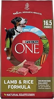 Purina ONE Dry Dog Food Lamb and Rice Formula - 16.5 lb. Bag