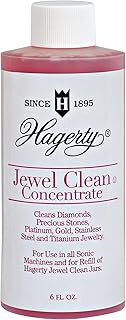 Hagerty Jewel Clean Concentrate Ultrasonic Jewelry Cleaner Liquid Solution, 6 Fl Oz, Red