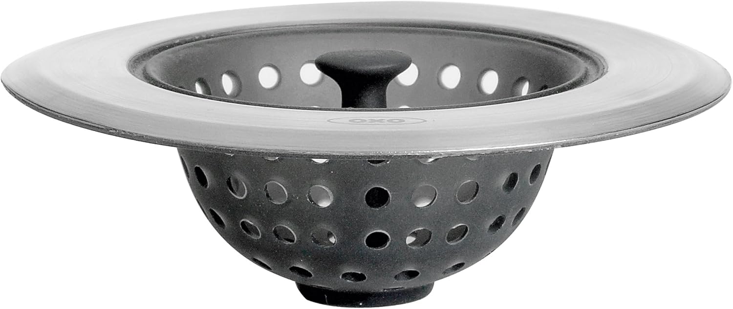 OXO Good Grips Silicone Sink Strainer, Black-0