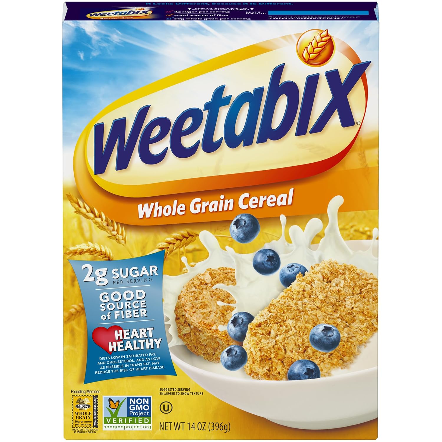 Weetabix Biscuits Whole Grain Cereal, Lightly Sweet Whole Grain Wheat Biscuits, Delicious as Part of Breakfasts or Snacks, 14 OZ Box-0