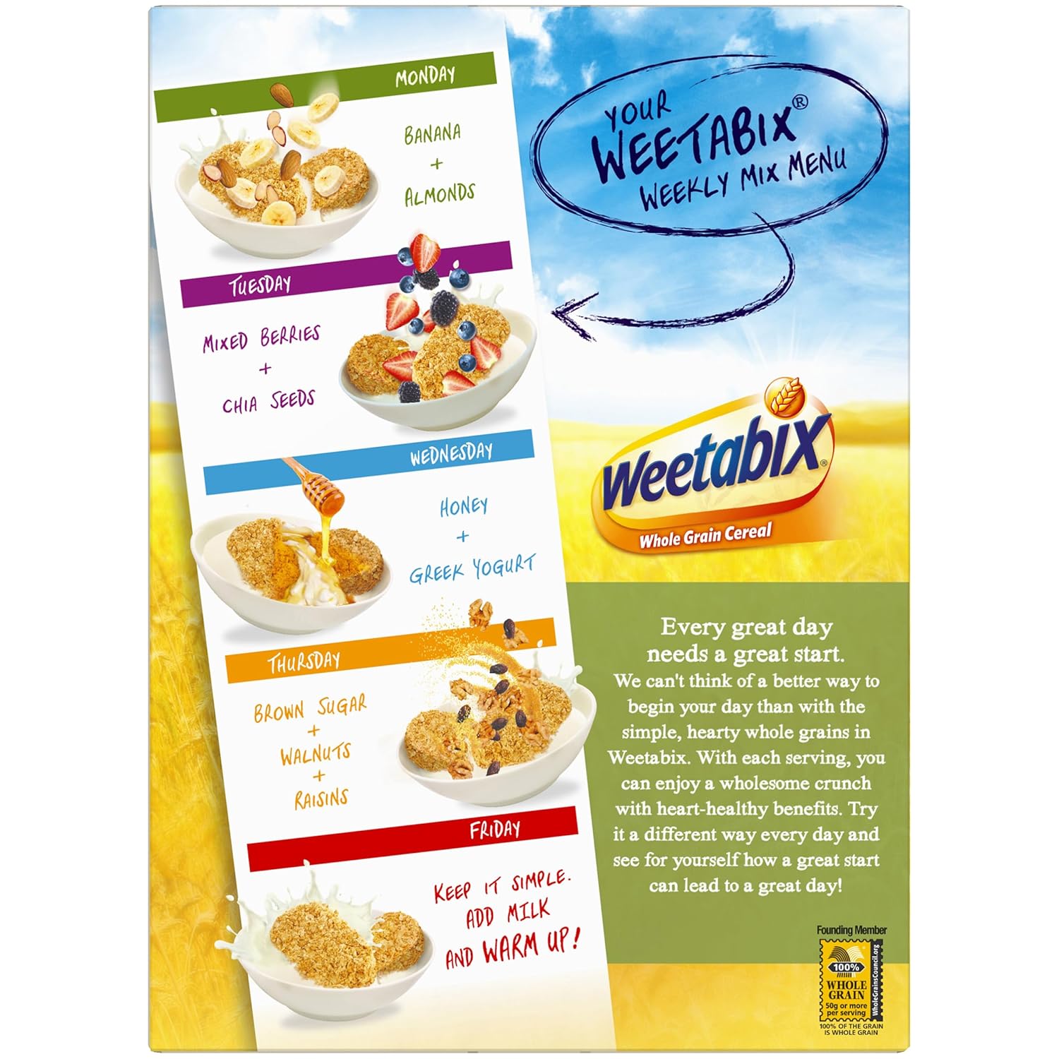 Weetabix Biscuits Whole Grain Cereal, Lightly Sweet Whole Grain Wheat Biscuits, Delicious as Part of Breakfasts or Snacks, 14 OZ Box-4