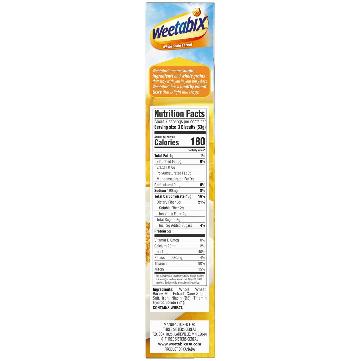 Weetabix Biscuits Whole Grain Cereal, Lightly Sweet Whole Grain Wheat Biscuits, Delicious as Part of Breakfasts or Snacks, 14 OZ Box-6