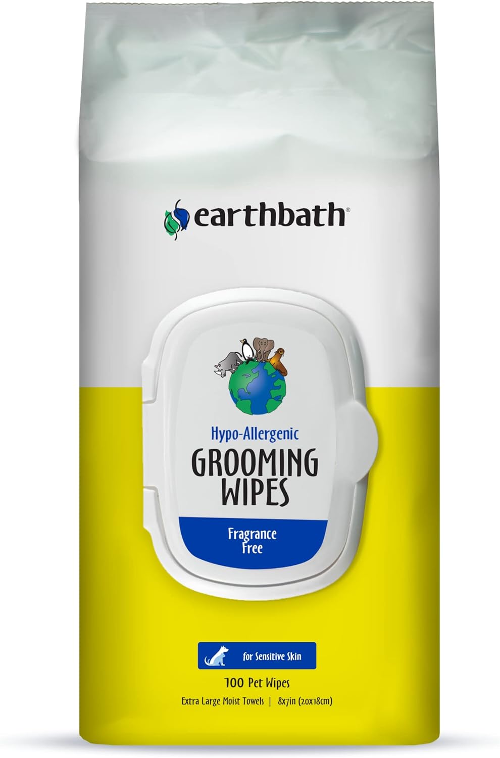 Grooming Wipes Hypo-Allergenic, Fragrance Free 100 ct-0