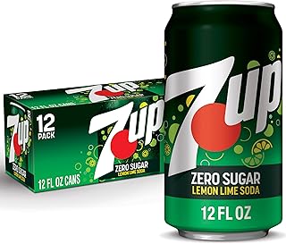 7UP Zero Sugar Lemon Lime Soda, 12 fl oz cans (Pack of 12)