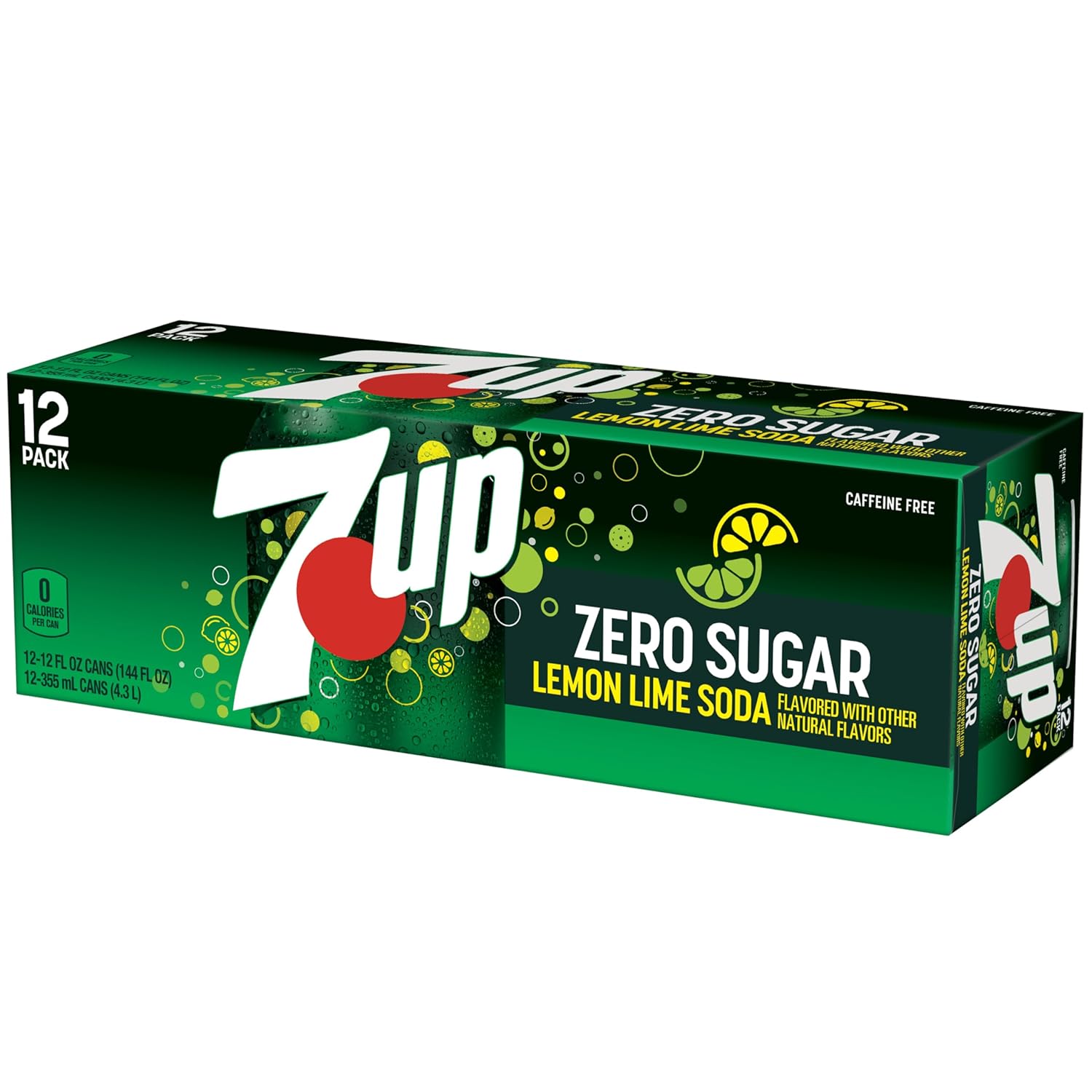 7UP Zero Sugar Lemon Lime Soda, 12 fl oz cans (Pack of 12)-13