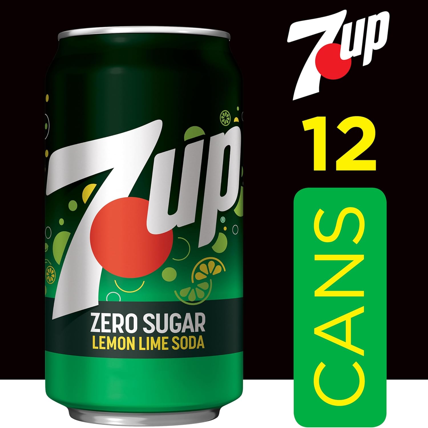 7UP Zero Sugar Lemon Lime Soda, 12 fl oz cans (Pack of 12)-3