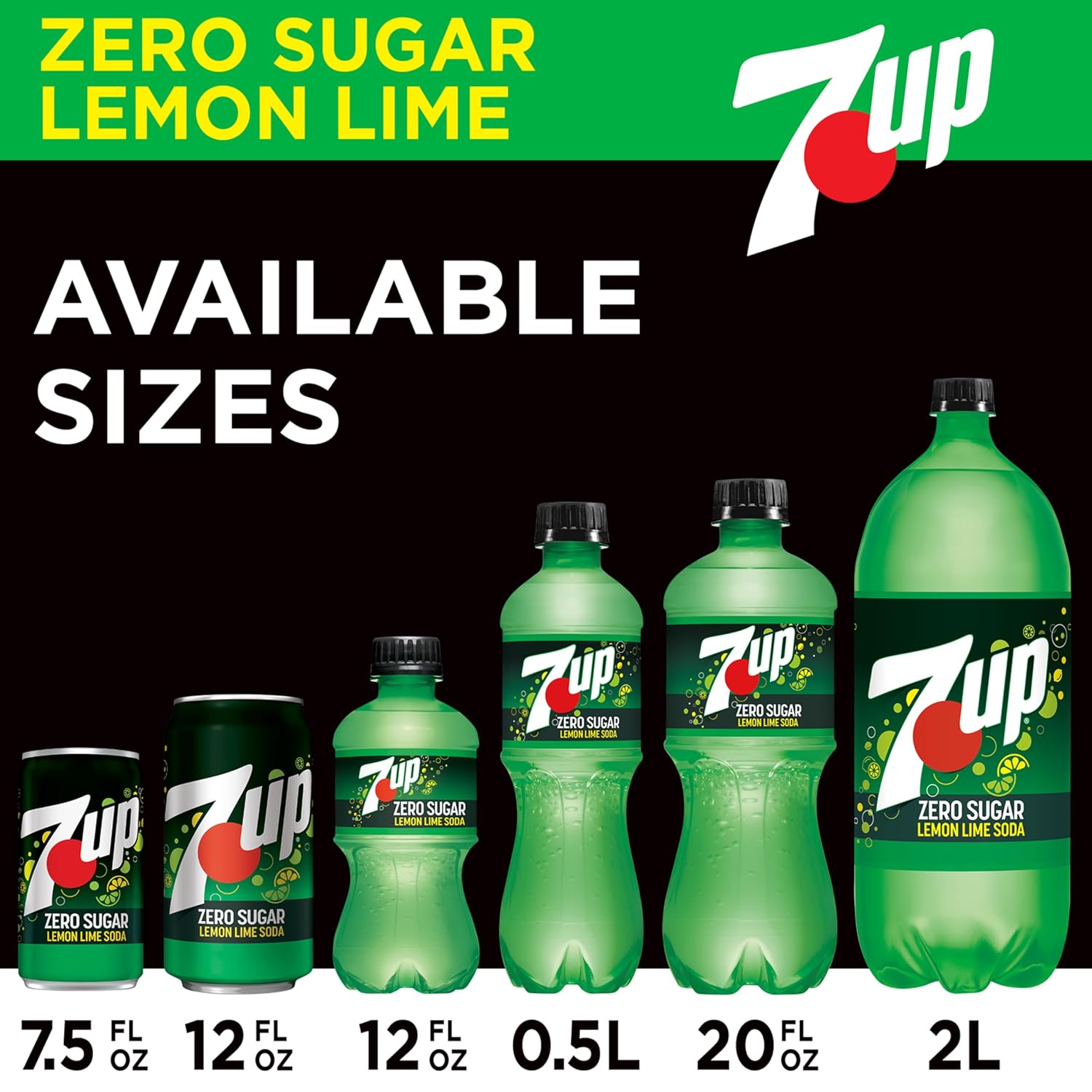 7UP Zero Sugar Lemon Lime Soda, 12 fl oz cans (Pack of 12)-4