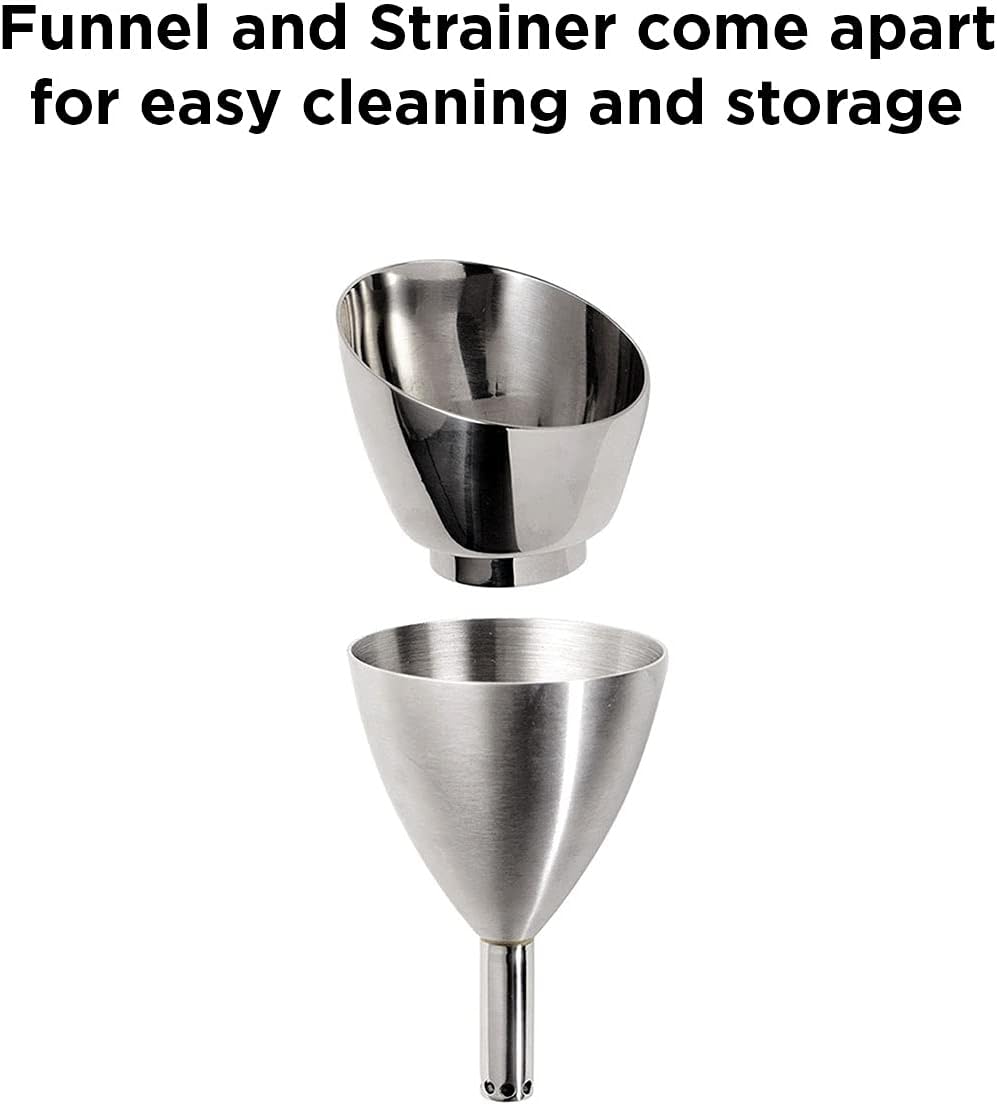 Rabbit Wine Aerator Shower Funnel with Sediment Strainer, Stainless Steel-4