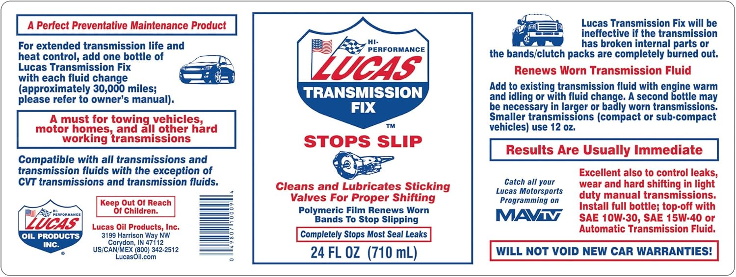 Lucas Oil 10009 Transmission Fix - 24 Ounce, White-2