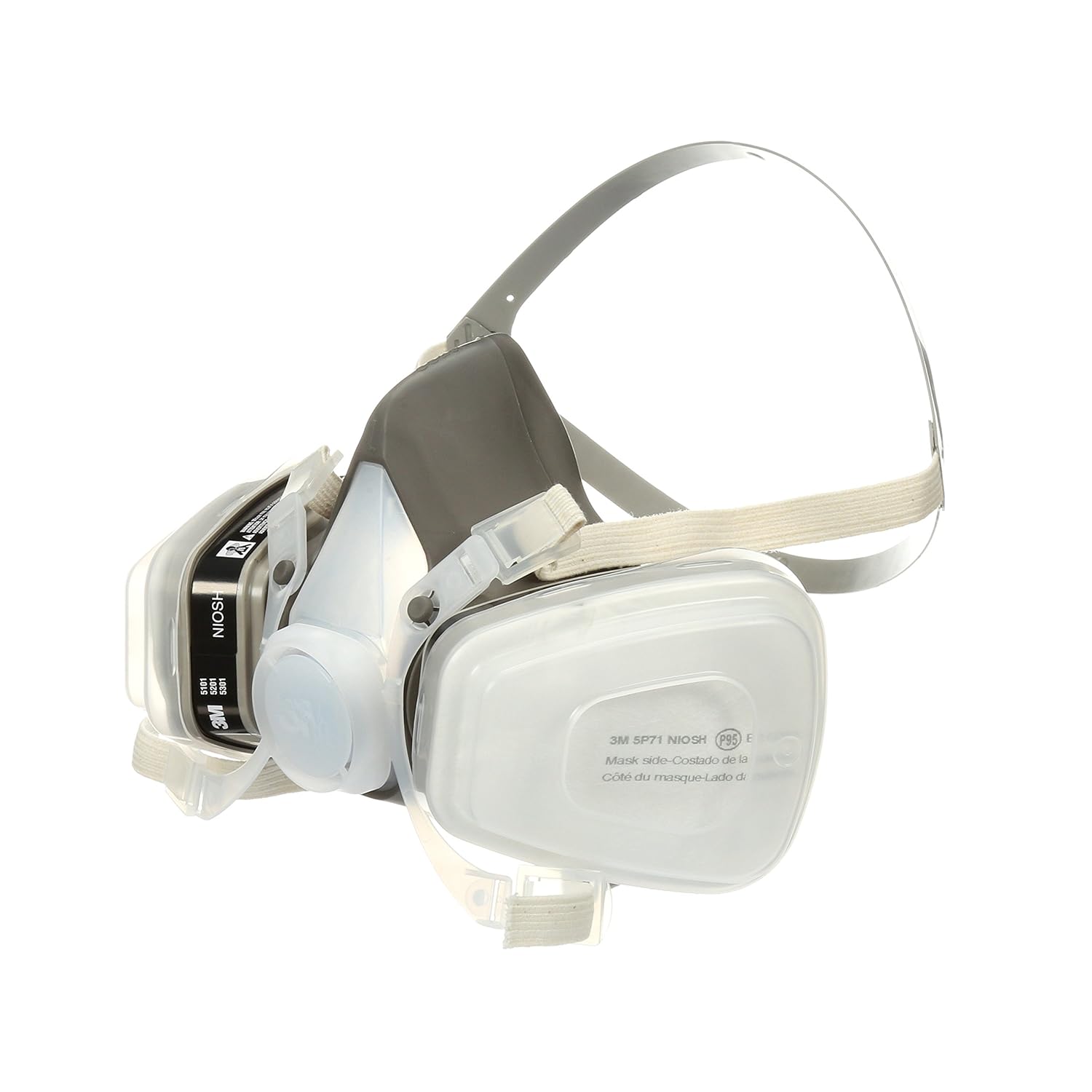 3M 53P71 Half Face P95 Respirator, NIOSH APPROVED, Disposable, Large Size, Protection Against Organic Vapors and Particulates-3